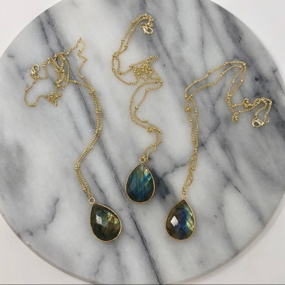 🆕Nebula Labradorite 14K Plated Necklace - Picture 8 of 8